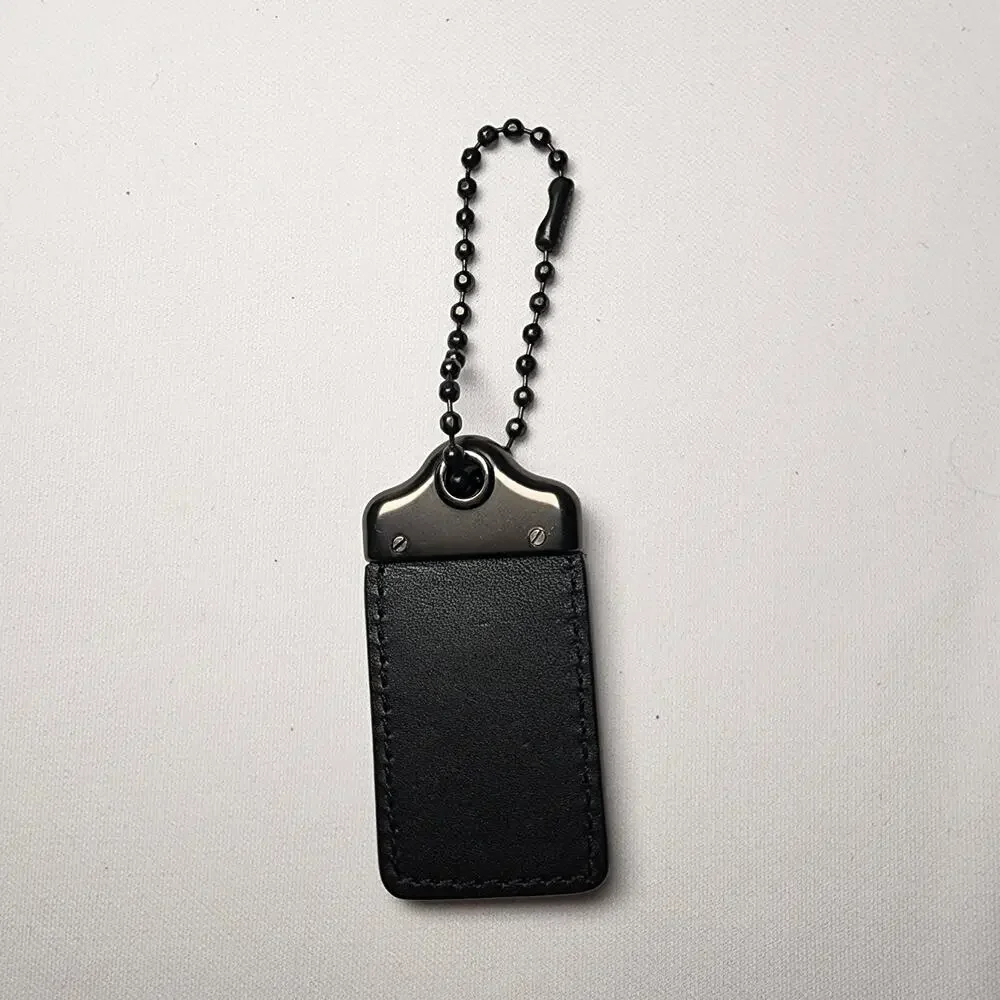 Coach 1941 Horse Carriage Hang Tag Bag Charm - Dark Gunmetal/Black